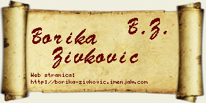 Borika Živković vizit kartica